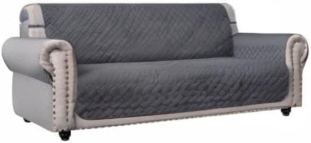 Ameritex Couch Sofa Slipcover 100% Waterproof Nonslip Quilted Furniture Protector Slipcover for Dogs, Children, Pets Sofa Slipcover Machine Washable (Dark Grey, 78")