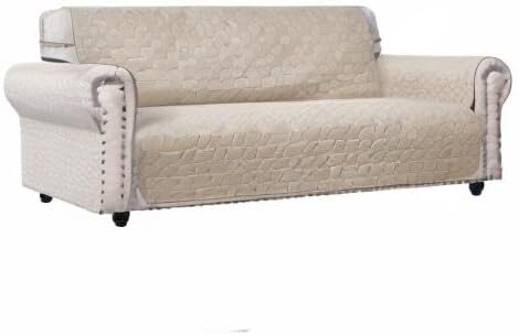 Ameritex Couch Sofa Slipcover 100% Waterproof Nonslip Quilted Furniture Protector Slipcover for Dogs, Children, Pets Sofa Slipcover Machine Washable (Beige, 78'')