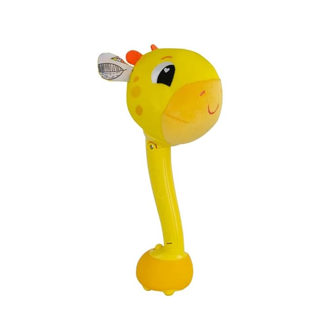 Lamaze Wacky Giraffe Sensory Baby Toy - Infant Educational Toys with Wacky Sound Effects for Fine Motor Skills - Includes 2 Sound Modes - Plush Baby Rattle for Ages 12-18 Months