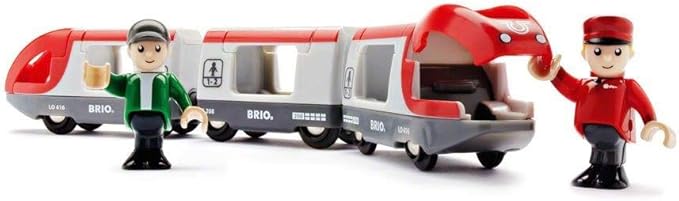 BRIO World 33505 - Travel Train Set - Premium 5 Piece Wooden Toy Set for Toddlers | Ideal Birthday Compatible with All BRIO Railway Toys