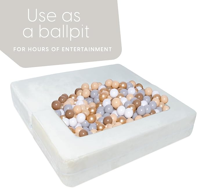 Milliard Kids Couch - Modular Kids Sofa for Toddler and Baby Playroom/Bedroom Furniture (Ivory) with Bonus Pillow