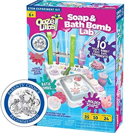 Thames & Kosmos Ooze Labs Soap & Bath Bomb Lab Kit - 10 Cosmetology & Skin Care Experiments | Parents' Choice Award Winner