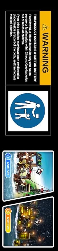 3 Style Pirate Ship Wharf Building Toy with LED Light - 781PCS Medieval Pirate's House Building Block Set, Architecture Bricks Kit for Kids Girls Boys Ages 6-12+ Birthday Gifts