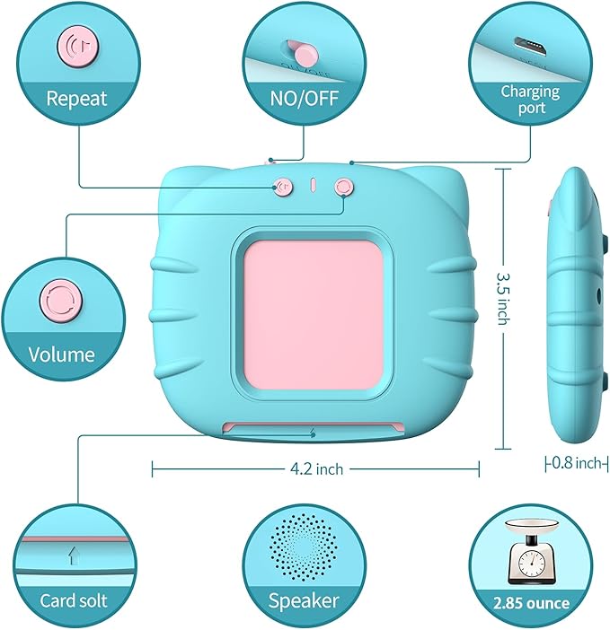 Kidzdo Pocket Speech Therapy Toys for Toddler - 254 Sight Words Talking Flash Cards with Music, Montessori Toys, Learning Educational Teaching Gifts for Ages 2 3 4 5 Years Old Boys and Girls