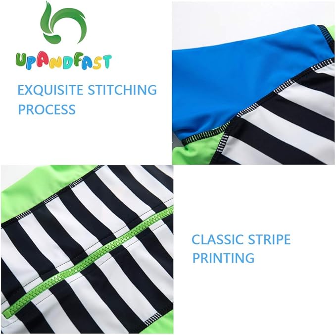 upandfast Baby/Toddler Swimsuit UPF 50+ Sun Protection One Piece Zipper Bathing Suit with Sun Hat Infant Beach Swimwear