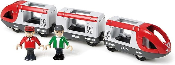 BRIO World 33505 - Travel Train Set - Premium 5 Piece Wooden Toy Set for Toddlers | Ideal Birthday Compatible with All BRIO Railway Toys