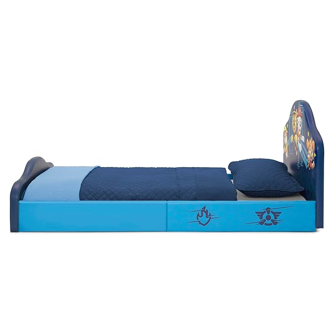 Delta Children PAW Patrol Upholstered Twin Bed, Blue