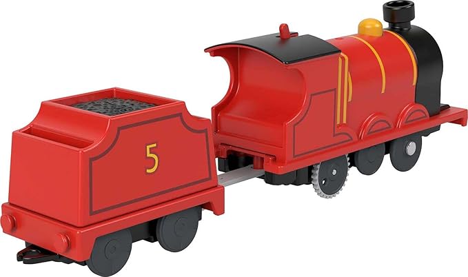 Thomas & Friends Motorized Toy Train James Battery-Powered Engine with Tender for Preschool Pretend Play Kids Ages 3+ Years