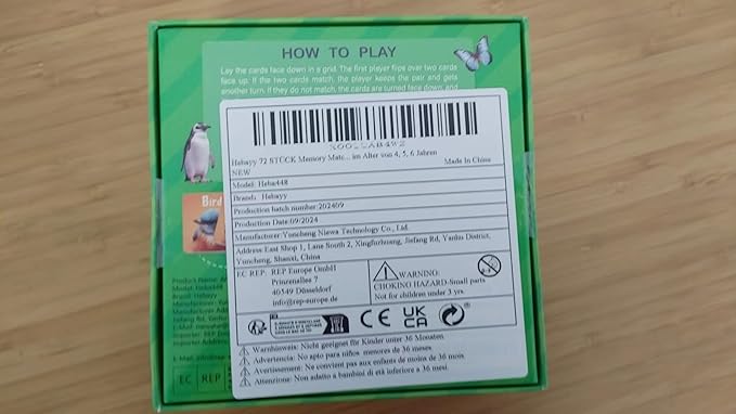 72 PCS Memory Matching Game, Real Animal Matching Cards for Toddlers 36 Pairs Memory Cards for Preschool 4 5 6 Years Old