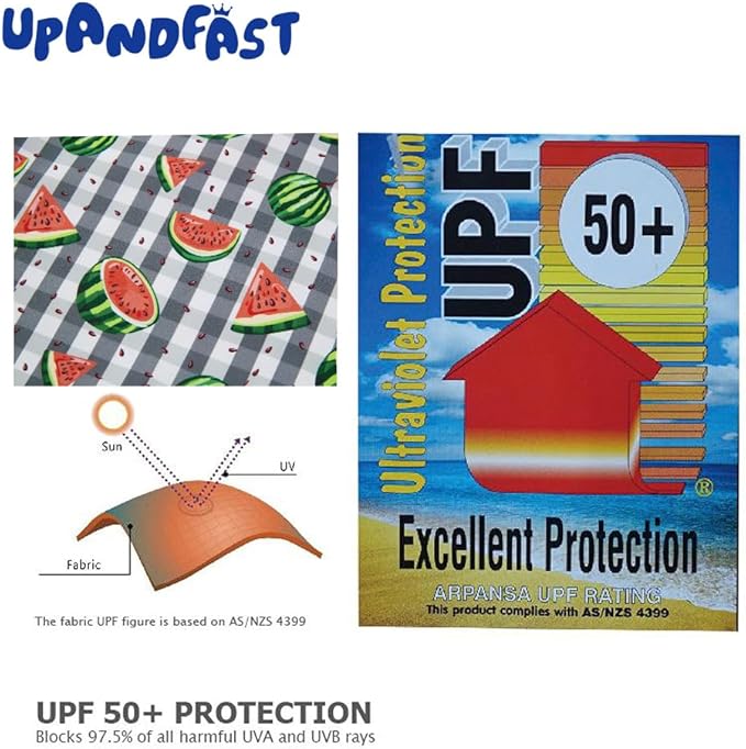 upandfast Baby/Toddler Swimsuit UPF 50+ Sun Protection One Piece Zipper Bathing Suit with Sun Hat Infant Beach Swimwear