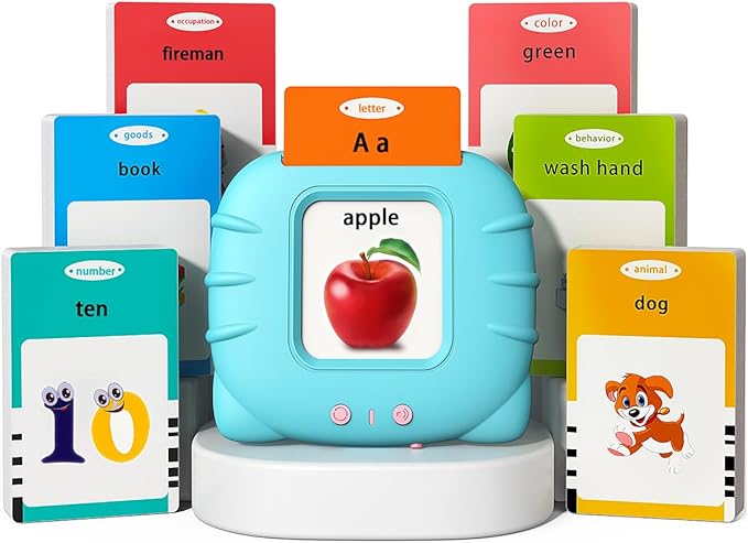 Kidzdo 540 Sight Words Talking Flash Cards with Music, Pocket Speech Therapy Toys, Montessori Toys, Learning Educational Teaching Gifts for Ages 2 3 4 5 6 Years Old Boys and Girls, Aqua