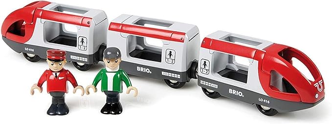 BRIO World 33505 - Travel Train Set - Premium 5 Piece Wooden Toy Set for Toddlers | Ideal Birthday Compatible with All BRIO Railway Toys