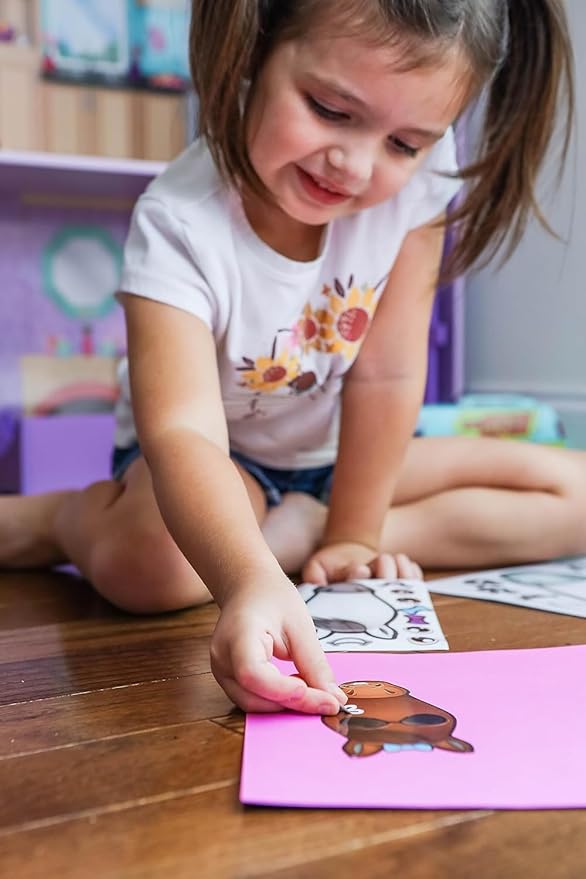 24 Make A Horse Sticker Sheets - Includes Brown, Black, & White/Grey Horses - Fun Craft Activity for Children - Perfect Party Favors for Horse, Petting Zoo & Barn Themed Birthday Parties