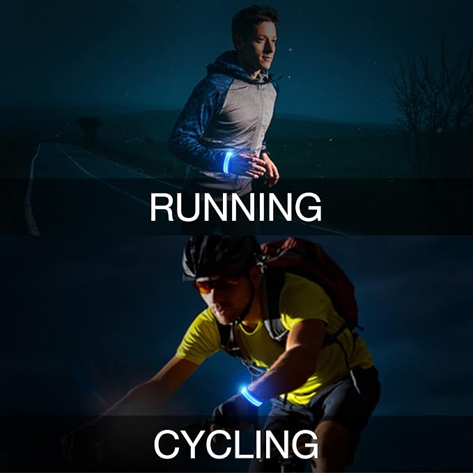 8 PCS LED Glow Bracelets, Light Up Wristbands - Halloween Glow in The Dark Party Bracelets Favors Supplies for Christmas, Concerts, Festivals, Game Prizes, Sports, Rave Accessories(Blue)