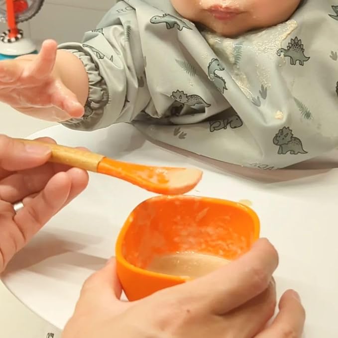 Avanchy Baby Bowls Silicone MINI Prep Bowl Set for Babies Kids Toddler for Feeding Food 4 oz, Pink