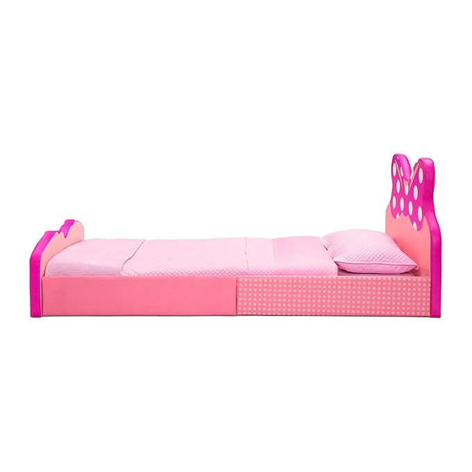 Delta Children Disney Minnie Mouse Upholstered Twin Bed, Pink