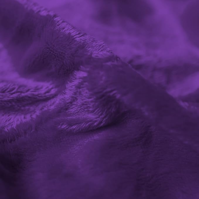 Chill Sack Bean Bag Chair: Huge 6' Memory Foam Furniture Bag and Large Lounger - Big Sofa with Soft Micro Fiber Cover - Purple Furry