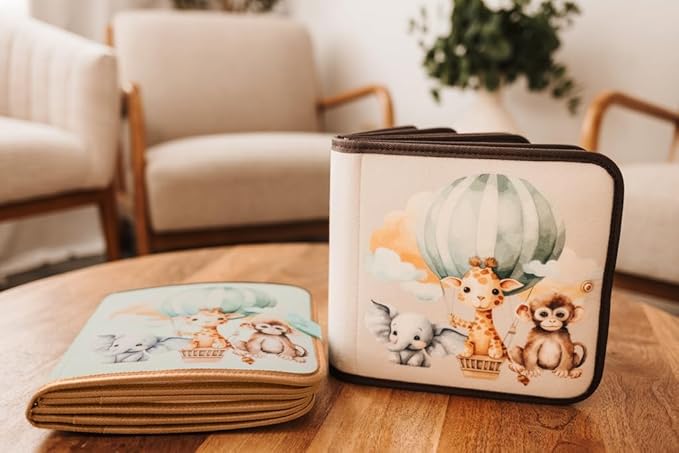 Montessori Busy Board Neutral Pastel Book, Interactive Toddler Gift Learning Curriculum, Educational Travel Daycare Toy, Language and Cognitive Skills, 3+ Year Old Boy Girl (Pastel)