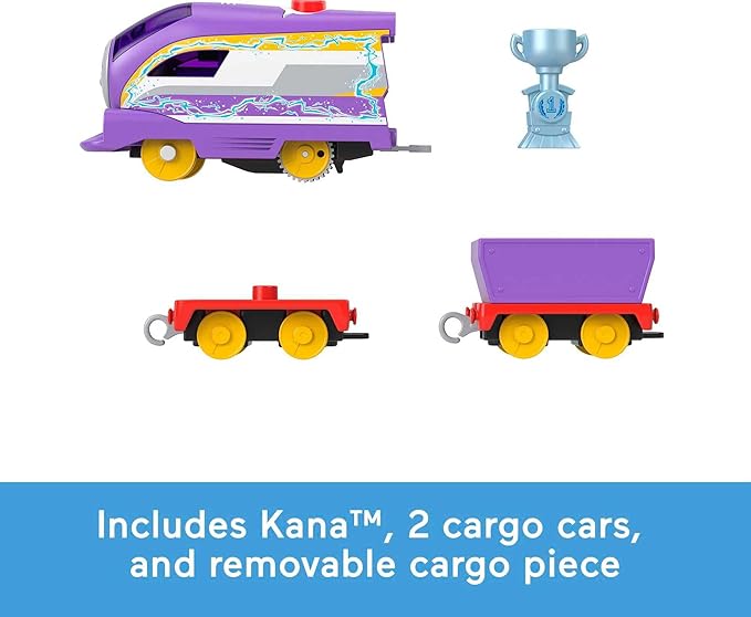 Thomas & Friends Motorized Toy Train Talking Kana Engine with Sounds Phrases & Cargo Car for Preschool Pretend Play Kids Ages 3+ Years