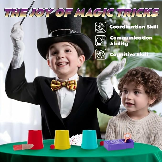 85+ Experiments Magic Kit for Kids Ages 3 4 5 6 7 8, STEM Toys for 9-12 Year Old Boys Girls, Educational Chemistry Physical Magic Tricks Learning Set for Kids Birthday Ideas