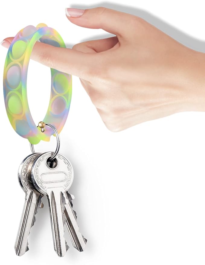 16 Pcs Pop Bubble Bracelet Fidget Toys, Pop Wristband Fidget Bulk Toy for Party Favors Halloween Christmas Valentine Gifts Students Gifts Easter Egg Basket Stuffer Classroom Prizes Goodie Bag for Kids