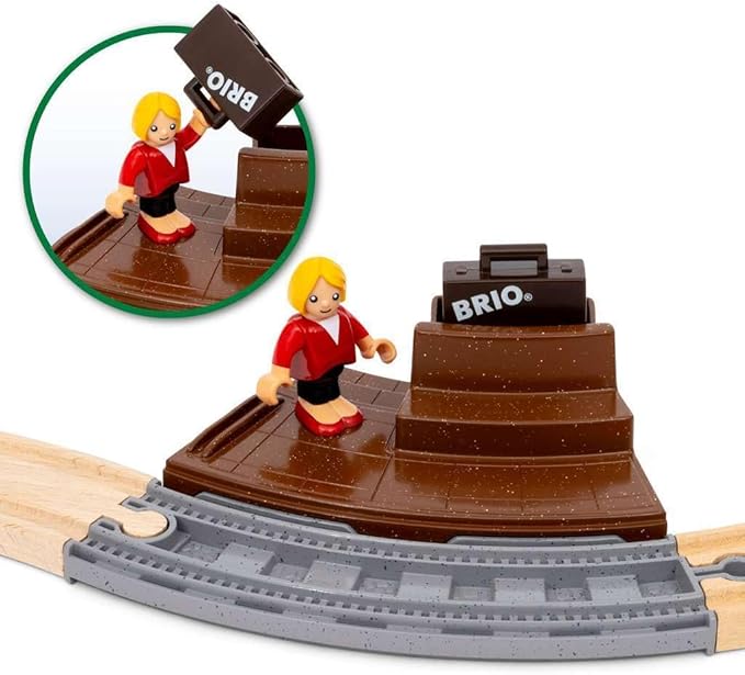 BRIO World – 36079 Starter Travel Train Set | 22-Piece Wooden Toy Train Set for Kids Aged 3 Years Up