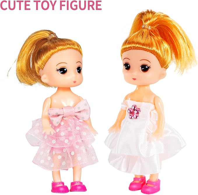 TEMI Villa Toys for 3 4 5 6 7 8 Years Old Girls - 4 Storeys 12 Rooms, Indoor Playset with 2 Dolls Toy Figures, Toys Furniture and Accessories, Pretend Girls Plays, Building Toys, Gifts Toy