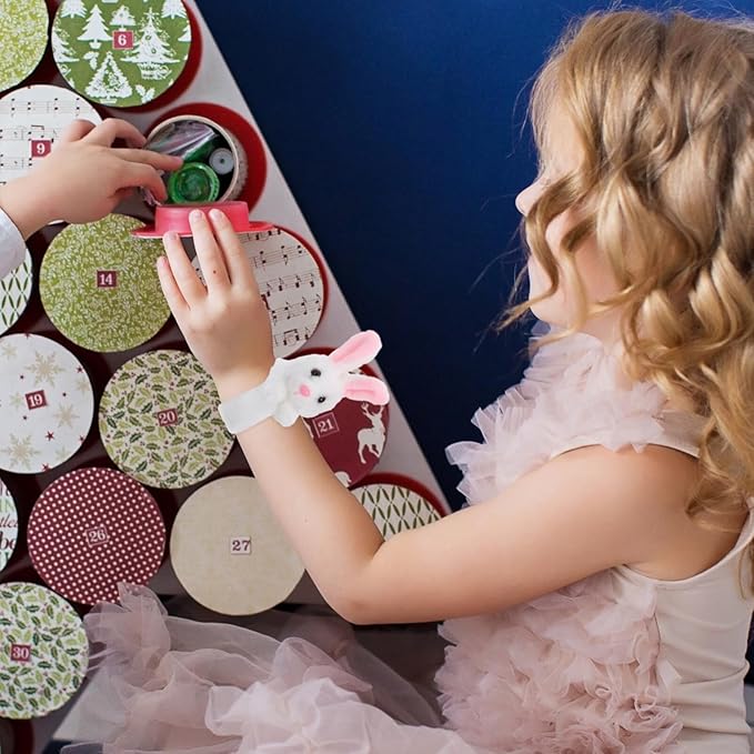 Animals Slap Bracelet Rabbit Slap Bracelet Plush Stuffed Animal Hugger Snap Wristband Plush Rabbit Toy for Kids Party Favors