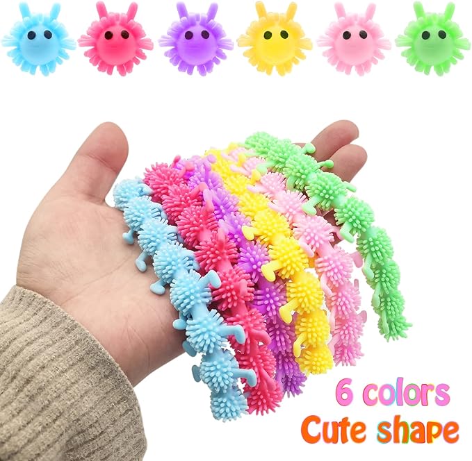 18 PCS Stretchy String Fidget Sensory Toys,Relaxing Toys for Kids ans Adults Stress Relief,Goodie Bag Fillers,Party Favor