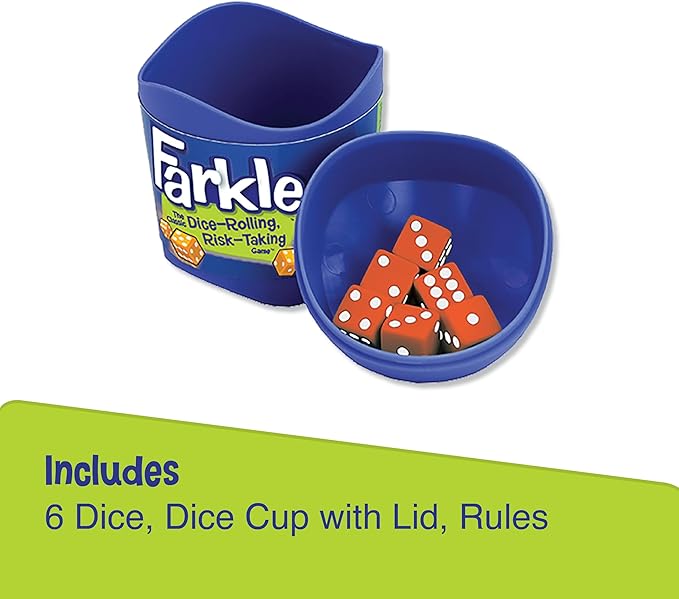 PlayMonster Farkle Classic Dice Game - Family Game Night - Easy to Travel - Ages 8+