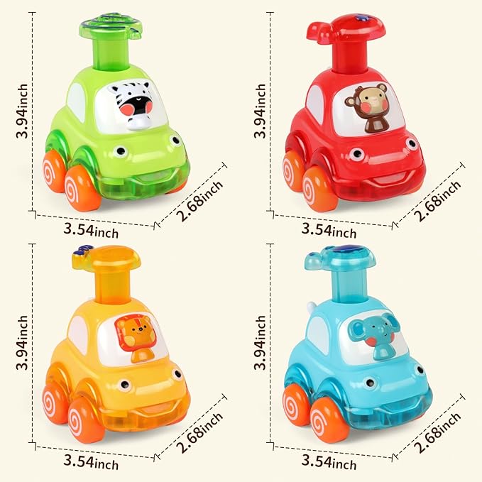 Amy&Benton Animal Car Baby Toys for 1 2 Year Old Boy|First Birthday Gifts for Toddler Toys Age 1-2|1 2 Year Old Boy Birthday Gift for Infant Toddlers