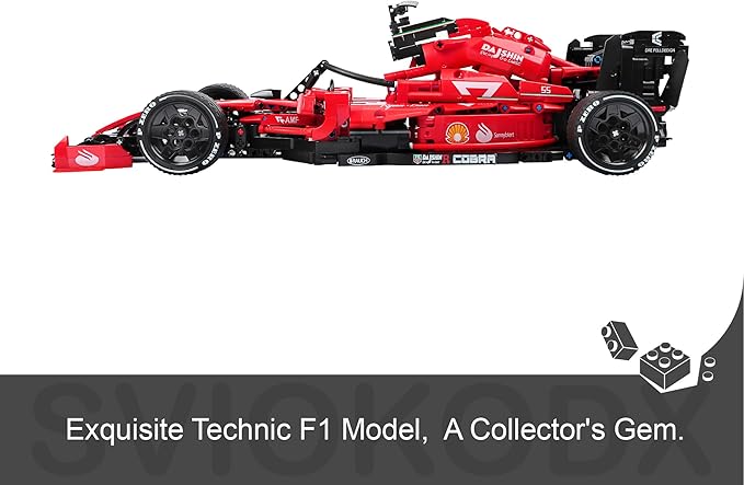 F1 Racing car technic Building Sets,Formula 1 Model Cars ,1:12 MOC Sports car Building Blocks,Collectible Kits for Kids 8+ and Adults (red)(1392 Pieces Bricks)