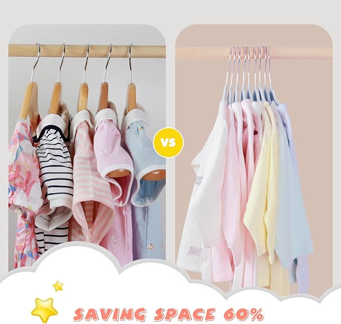 Kids Velvet Hangers 15 Pack, 11 Inch Size Non-Slip Baby Hangers, Space-Saving Nursery Hangers, Perfect Infant/Toddler Clothes Hangers for Daily Use(Blue)