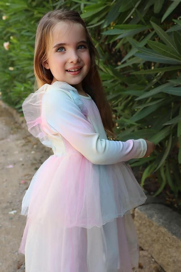 Arshiner Toddler Dress Baby Girls Tutu Tiered Formal Party Sequin Tulle Dresses Fall Winter Clothes for 1-6 Years