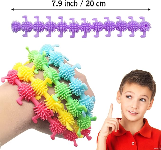 18 PCS Stretchy String Fidget Sensory Toys,Relaxing Toys for Kids ans Adults Stress Relief,Goodie Bag Fillers,Party Favor