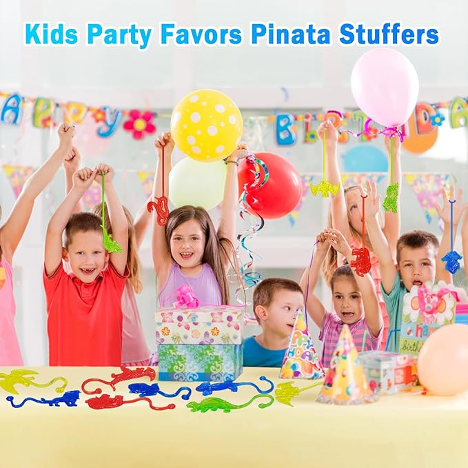 36PCS Sticky Hands Bulk Animal Dinosaur Party Favors for Kids Stretchy Sticky Hand Fidget Toys Goodie Bag Stuffers Treasure Box Toys for Classroom Prizes Birthday Party Supplies Easter Basket Stuffers