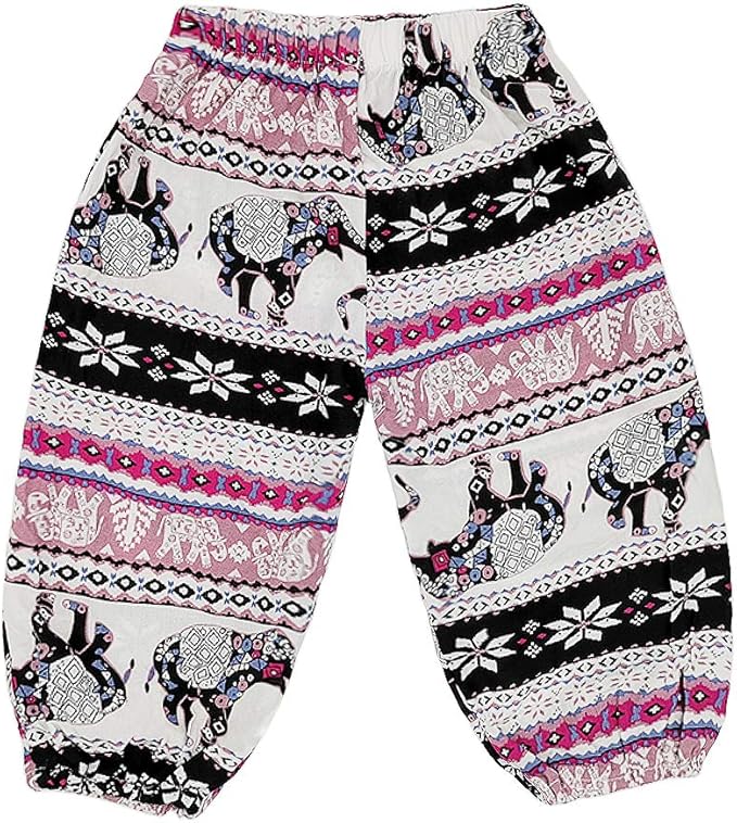 Baby Girls Boho Elephant Tops Harem Pants 2 Piece Outfits