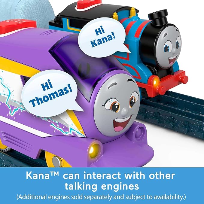 Thomas & Friends Motorized Toy Train Talking Kana Engine with Sounds Phrases & Cargo Car for Preschool Pretend Play Kids Ages 3+ Years