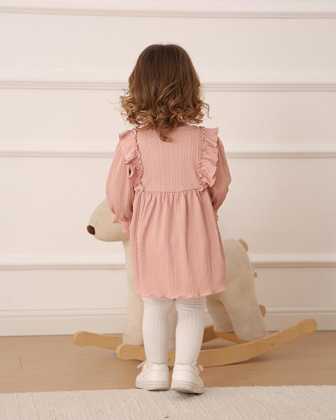 Mioglrie Baby Girl Dress Toddler Girls' Dresses 3 6 9 12 18 24 Months 2t 3t Girls Clothes Fall Winter Outfits