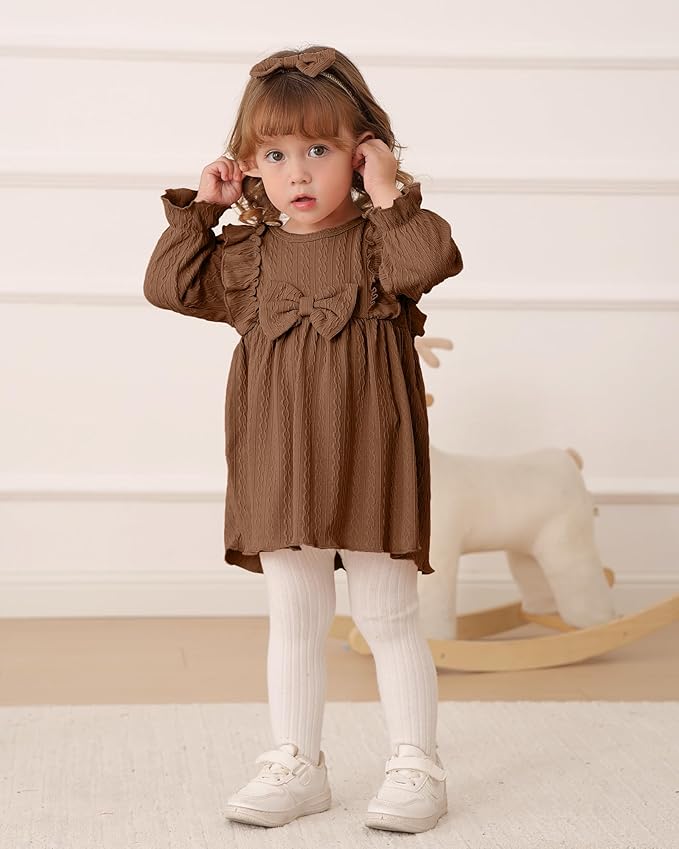 Mioglrie Baby Girl Dress Toddler Girls' Dresses 3 6 9 12 18 24 Months 2t 3t Girls Clothes Fall Winter Outfits