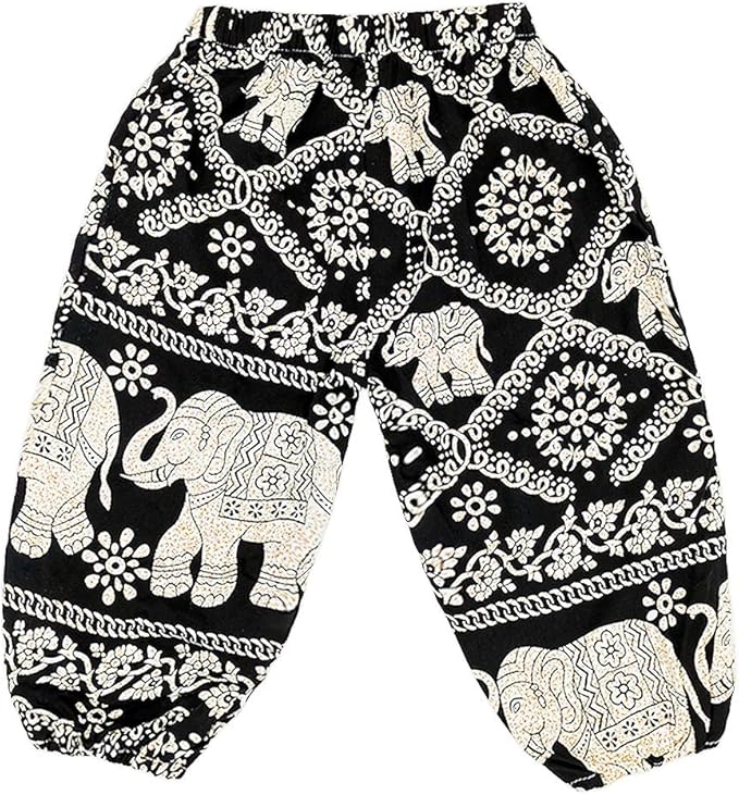 Baby Girls Boho Elephant Tops Harem Pants 2 Piece Outfits