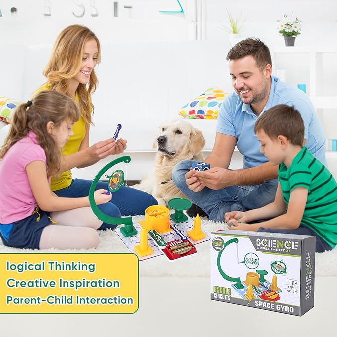 Science Kits for Kids Age 5-7,Exploration Kit Gyroscope Toys for Charged Magnetic Experiments,Science Educational Toys for Boys Girls Kids Age 8-12