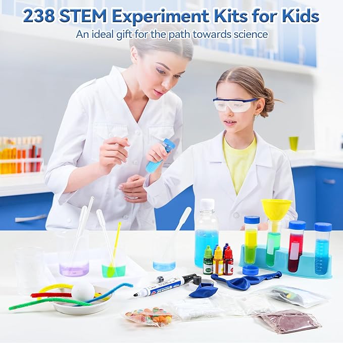 238 Experiments Science Kits for Kids Age 5-14 Educational Scientific Toys for Girls Boys, Festival Gift Birthday Present STEM Activities