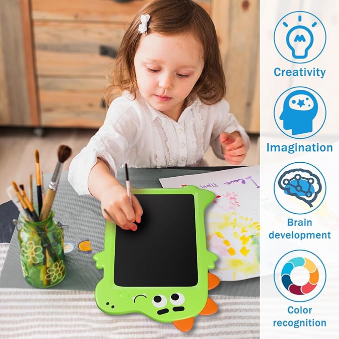 Kid's Easel, Magnetic Drawing Board for Toddlers with One Carry Bag Magnet Pen and Three Stampers, Green, 99-18