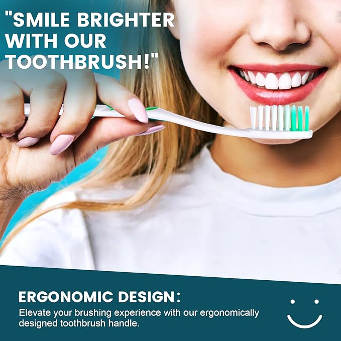 Navona 150 PCS Individually Wrapped Bulk Toothbrush Pack, Disposable Toothbrush, Soft Toothbrush for Adult or Kid, Soft Bristle Toothbrush, Ergonomics Handle, Perfect for Travel, Hotel, Donation