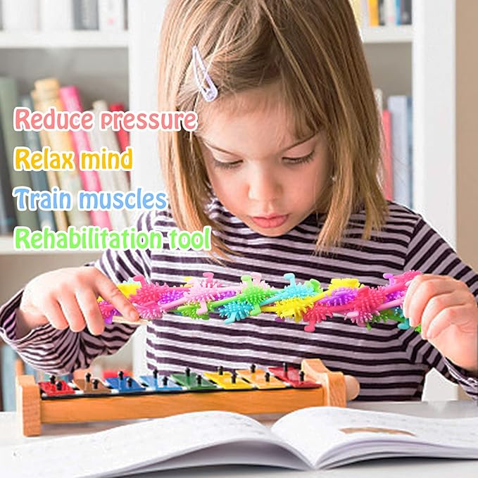 18 PCS Stretchy String Fidget Sensory Toys,Relaxing Toys for Kids ans Adults Stress Relief,Goodie Bag Fillers,Party Favor