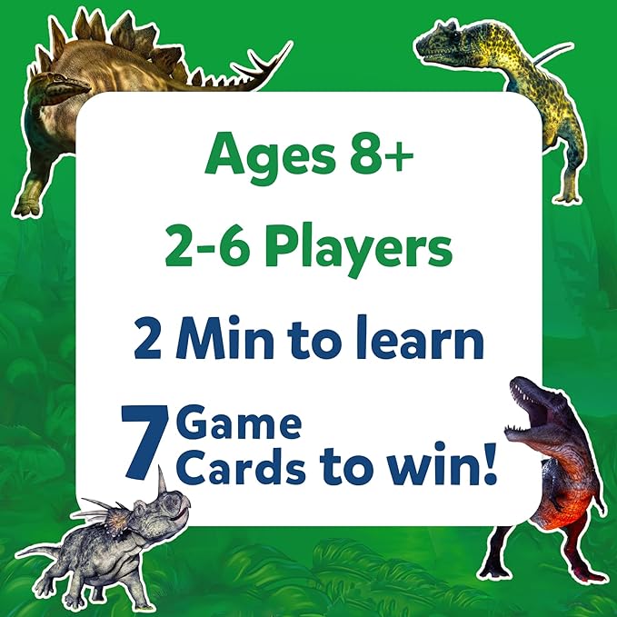Skillmatics Card Game - Guess in 10 Dinosaurs, Perfect for Boys, Girls, Kids, and Families Who Love Toys, Travel Games, Gifts for Ages 8, 9, 10 & Up