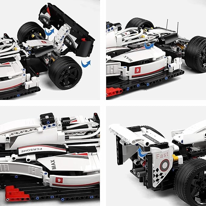 Mould King Technik Sports Car, Formula 1 Racing Car Building Blocks Kit, 1235 Pcs Collectible F1 Car Model Toys for Kids, Boys, Adult(Static Version)