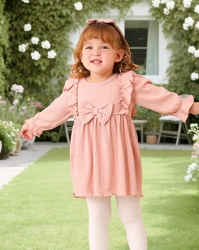Mioglrie Baby Girl Dress Toddler Girls' Dresses 3 6 9 12 18 24 Months 2t 3t Girls Clothes Fall Winter Outfits