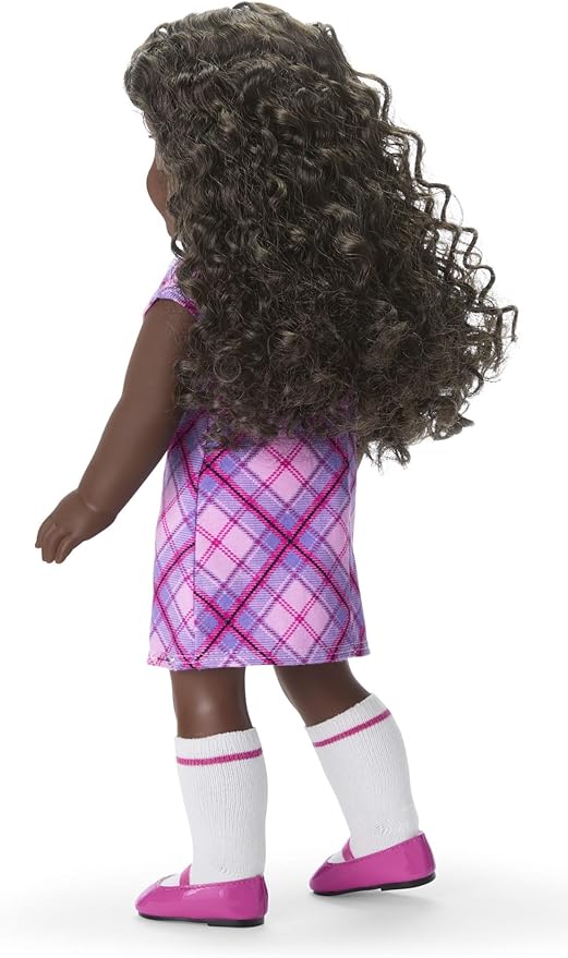 American Girl Truly Me 18-inch Doll #127 w/Hazel Eyes, Curly Dk-Brown Hair, Very Deep Skin & Neutral Undertones, for Ages 6+